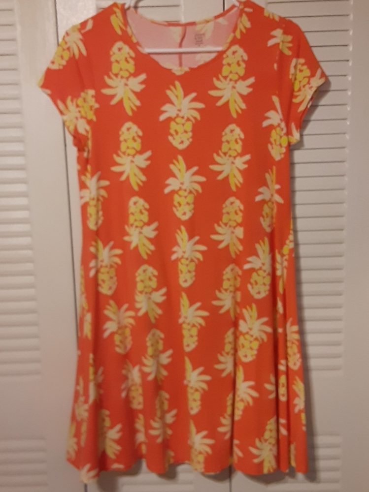 Crown & Ivy orange beach dress